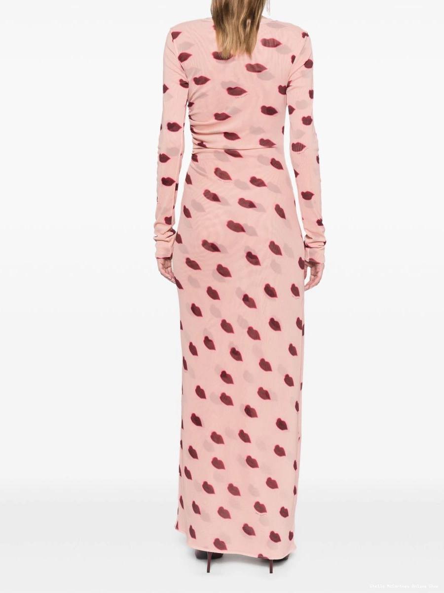 Cheap mesh maxi dress Stella McCartney lips-print Women 0730